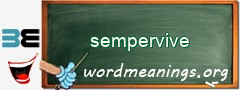 WordMeaning blackboard for sempervive